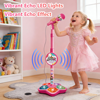 Microphone en plastique pour enfants avec support, karaoké, instrument de musique, jouets éducatifs pour développer le cerveau, cadeau pour garçons et filles