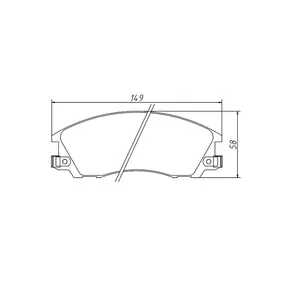 Высокая OE Совместимость тормозных колодок D1713 для HYUNDAI Hawtai Terracan 2008-2010