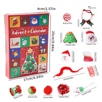 PAIPETPlastic Interactieve Katten Adventskalender 24 Vakjes Huisdier Speelgoed Cadeaubox Kerst Blind Box Set