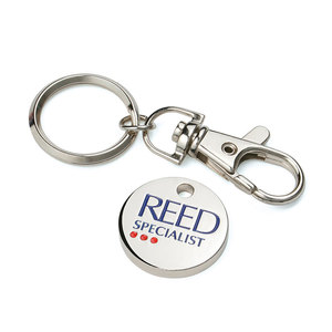 Biểu Tượng Tùy Chỉnh Men Token Coin Chủ Keyring Kim Loại Vàng Bạc Mạ Đôi Siêu Thị Mua Sắm Giỏ Hàng Xe Đẩy Đồng Xu Keychain - Product Image 6