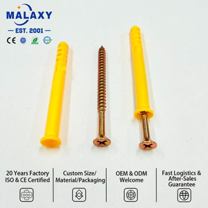 Vis d'expansion en nylon robuste Malaxy, chevilles murales auto-taraudeuses pour vis à maçonnerie - Product Image 2
