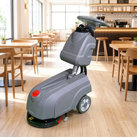 Mini autolaveuse manuelle à batterie avec réservoir de 10 L pour le nettoyage des sols de bureaux et de restaurants