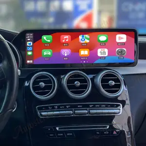 Carplay 14.9 3K Android 13 para Mercedes Benz Classe C W205 C200 C260 C300 GLC X253 Unidade de navegação GPS para carro reprodutor multimídia