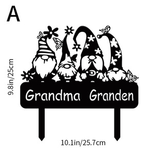 Christmas Metal Garden Gnomes <b>Decorative</b> Stakes Silhouette Outdoor Holiday Party Lawn Sign Customizable - Product Image 5