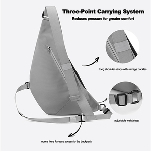 Custom Unisex Portable Travel Daypack Lightweight Phone <b>Pouch</b> Shoulder Bags Durable Chest Crossbody Bag for Outdoor Cycling - Product Image 2