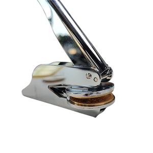 Tùy Chỉnh Logo Kim Loại Heavy Duty 3D Da Notary Stamp Bàn Dập Nổi Logo Seal <span class=keywords><strong>Embosser</strong></span> - Product Image 5