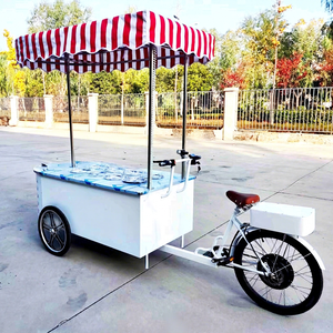 Customized Logo Commercial Snack Fruit Food Truck Cart With Canopy Mobile Commercial Street Vending Cart Ice Cream Cart - Product Image 1