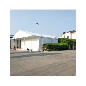 خيمة مستودع خارجي بهيكل ألومنيوم مقاوم للماء بتخفيضات كبيرة لعام 2024 خيمة بيضاء للمناسبات مقاس 30 × 50 متر للتخزين المؤقت