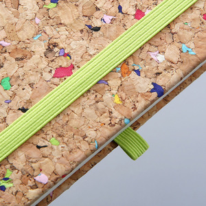 Eco-Friendly A5 Hardcover <strong>Notebook</strong> Journal with 100 Recycled <strong>Lined</strong> Pages Loose-Leaf Spiral Binding Wood Cover Cork Fabric Gift - Product Image 2