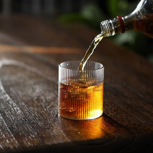 Tasse à café 300 ml en <span class=keywords><strong>verre</strong></span> transparent rayé – <span class=keywords><strong>Lot</strong></span> <span class=keywords><strong>de</strong></span> verres à eau, vin, <span class=keywords><strong>whisky</strong></span>, jus pour la maison – Vaisselle en <span class=keywords><strong>verre</strong></span> - Product Image 5