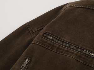 Chaqueta de béisbol de <span class=keywords><strong>aviador</strong></span> de estilo americano retro para <span class=keywords><strong>mujer</strong></span>, ropa de abrigo corta de gran tamaño Box-y, moda-Forward & Edgy - Product Image 5