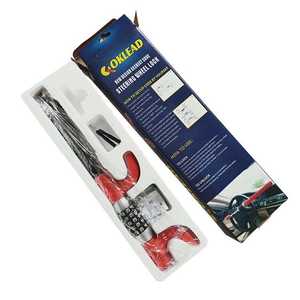 नई डिजाइन विरोधी चोरी स्टीयरिंग व्हील 5 अंक संयोजन ताला जल्दी रिलीज समायोज्य दबाना ताला सुरक्षा पासवर्ड ताला - Product Image 6