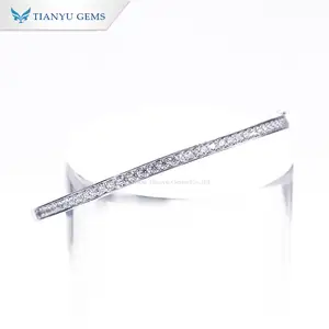 Tianyu Gems moissanite bracelet poplar design silver white gold plated Diamond Bangle