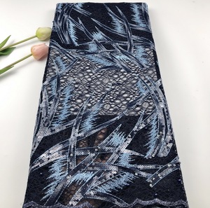 Hot Sales Lace <strong>Fabrics</strong> Double <strong>Net</strong> Wedding African Beads With Sequins <strong>Fabric</strong> French Lace - Product Image 5