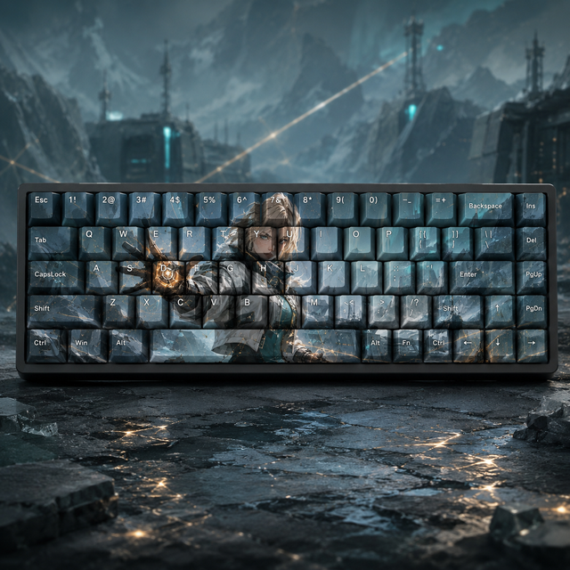 Custom VALORANT Deadlock 68 Key PBT Dye Sublimation Keycaps Cherry Profile Set for Mechanical Keyboard Gaming
