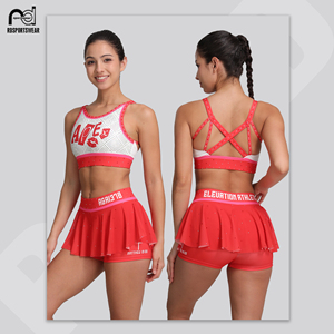 Customized Cheer Practice Wear, Crop Top Cheer Uniform Cheerleading Outfit - Product Image 3