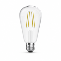 Ampoule LED à filament avec capteur crépusculaire E26 E27 B22 2W 6.5W 8.8W CRI 90+ 2700-6500K pour véranda et jardin