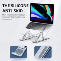 Support pliable et portable en alliage d'aluminium CNC pour ordinateur portable, tablette et PC, réglable en hauteur, pour iPad