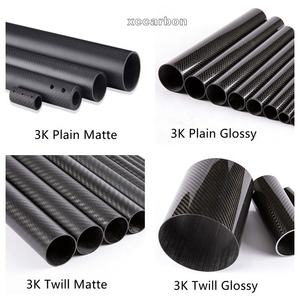 Tubes en fibre de carbone 3K ultra légers 1M 1.5M <span class=keywords><strong>2M</strong></span> Tube rond enveloppé de long rouleau pôle télescopique - Product Image 5