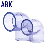 Transparent PVC Pipe Fitting Clear 90 Degree Elbow with DIN ANSI Standard