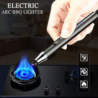 Top Qualité Coupe-Vent BBQ Arc Électrique USB Rechargeable Bougie Briquet En Gros Cuisson Lightning Briquet Stylo Forme Briquet