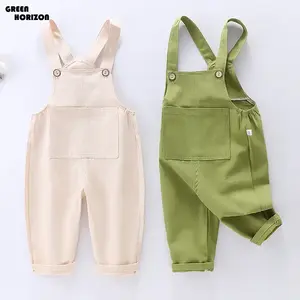 กางเกงลำลองสำหรับเด็กเล็กสีเขียว