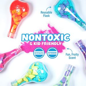 อ่างอาบน้ำสำหรับเด็กใช้งานได้หลากหลาย6แพ็ค | ปลอดสารพิษ | ฟองโฟม | ระเบิดอาบน้ำแบบโต้ตอบ | วิทยาศาสตร์สนุก | ทำด้วยมือ - Product Image 5