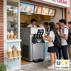 Nouvelle machine à <span class=keywords><strong>glace</strong></span> molle <span class=keywords><strong>pour</strong></span> gelato <span class=keywords><strong>et</strong></span> <span class=keywords><strong>sorbet</strong></span>, en acier inoxydable, motorisée, compatible Mixbakery, OEM/ODM personnalisable - Product Image 1