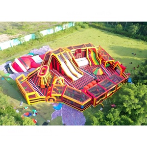 Grande intrattenimento gonfiabile salto trampolino divertente a tema Ninja Park gonfiabile avventura terra attività centro divertimento mondo - Product Image 6