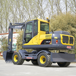 Faibles coûts de propriété Excavatrice fatiguée diesel 4x4 6 tonnes mini-pelle mobile hydraulique de 7 tonnes Excavatrice à roue à attelage rapide avec pouce - Product Image 6
