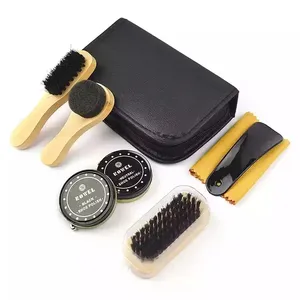 Factory cheap price shoe care kit tool men's Personalized travel leather shoe shine kit