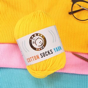 Hilo de Algodón Acrílico 100% para Tejer, Ganchillo y Manualidades DIY, Suave, Teñido, en Bola, para Bufandas, Bolsos, Mantas y Artículos para Bebés, de Tres Cabos, Efecto Fantasía - Product Image 5