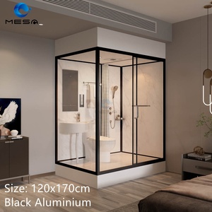 Bagno Modulare Tutto in Uno con WC e Cabina Doccia con Vetro in Tessuto - Product Image 3