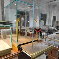 Vitrine de luxe pour boutique, présentoir à bijoux, comptoir en verre avec dôme, vitrine personnalisée avec éclairage pour montres anciennes, parfumerie