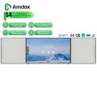Tableau blanc interactif Amdox 75/86 pouces 4K LCD tactile 40 points avec Android 13, 8 Go de RAM, 128 Go de stockage pour la salle de classe et le bureau