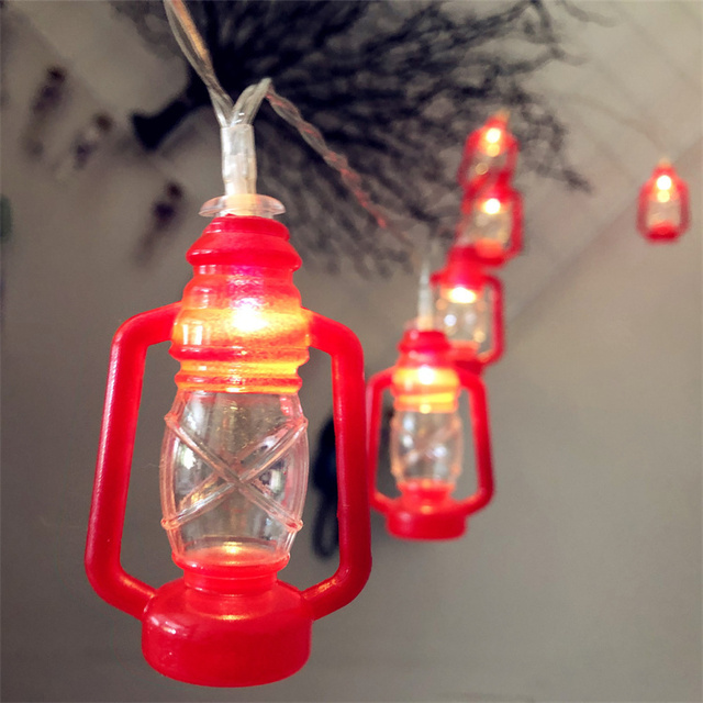 American Retro Rural Kerosene Led String Light Creative Personality Balcony Lamps Nostalgic Horse Lantern Chandelier