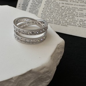 Bague en argent pur S925, luxe léger, simple, croix, romantique, vintage, italienne, micro-incrustée, design de niche, tendance, micro-incrustée - Product Image 4