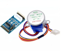 Papan Penggerak Motor Stepper Biru ULN2003 + Motor Stepper Empat Fase Lima Kawat 5V, Kit Modul Penggerak Motor Stepper