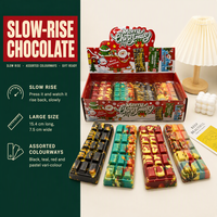 Jouet Squishy Barre de Chocolat de Noël en PU à Rebond Lent, Anti-Stress, Jouet à Presser, Cadeau de Noël pour Enfants et Adultes