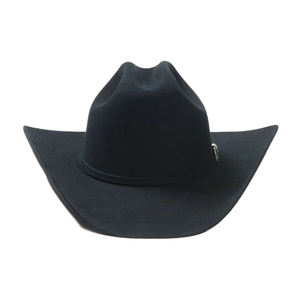 Sombrero de Vaquero de Fieltro de Lana 100%, Estilo Americano Occidental, Sombrero de Vaquero de Texas, Sombrero de Vaquero de Cuerno Largo, Sombrero de Vaquero Vintage de Ala Ancha con Boa - Product Image 2