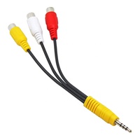 Câble répartiteur audio/vidéo coaxial torsadé mâle RCA 3,5 mm vers femelle pour lecteur DVD, caméra, haut-parleur de voiture, moniteur - ISO9001