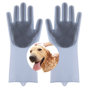 Guanti in Silicone per Toelettatura Animali 120g Senza BPA con Setole Morbide per Bagno, Massaggio e Rimozione Peli di Cani e Gatti, Impermeabili - Product Image 1