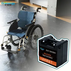 Motorized Electric Folding Lightweight Wheelchair Batteries Permobile Price 24V 12Ah Lithium Ion Battery Operated For Wheelchair