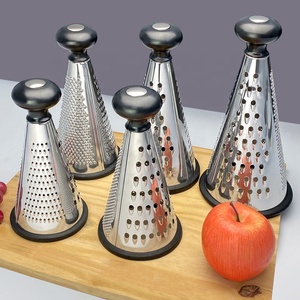 Top vendeur en gros professionnel 3 côtés conique légumes fruits <span class=keywords><strong>râpe</strong></span> Cutter métal manuel pomme de terre carotte Chesse râpes - Product Image 1