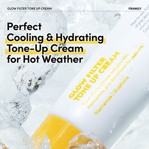 Crème tonifiante FRANKLY Glow Filter, Niacinamide et extrait de perle pour un éclat naturel, base de maquillage pour un teint uniforme et une peau lisse - Product Image 3