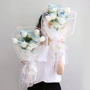 Fournitures d'emballage pour fleuristes en gros, étui imperméable de forme spéciale pour plusieurs tiges de fleurs, cadre simple, sac d'emballage pour bouquet frais - Product Image 5