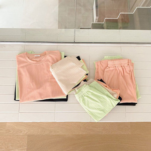 Vêtements pour enfants tendance, ensemble de vêtements pour bébé de haute qualité 2 pièces, ensembles de vêtements pour bébé de couleur unie, mignons - Product Image 5
