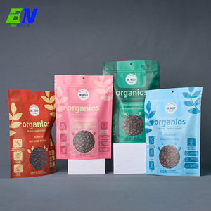 Kunststoff-Haustier-Hundefutterverpackungsbeutel mit wiederverschließbarem Reißverschluss OEM-Hundefutterbeutel kundenspezifischer Standbeutel für Haustierbehandlung - Product Image 1