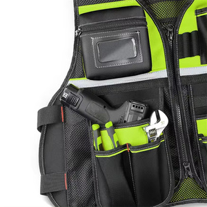 Veste de travail tactique à multiples poches avec fermeture éclair en toile personnalisée, veste de travail robuste pour électriciens - Product Image 4