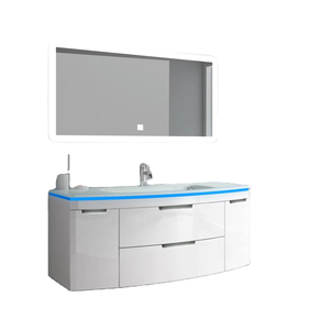 Armoire de salle de bain en forme d'arc avec lumière bleue - Product Image 1